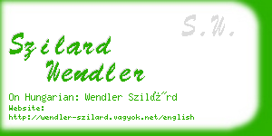 szilard wendler business card